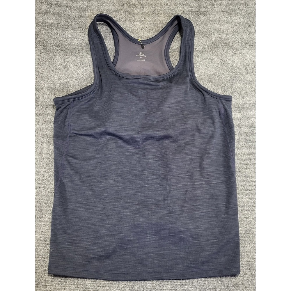 PrAna Women's Becksa Tank Top Black Heather Racerback Plus Yoga Exercise Sz XXL